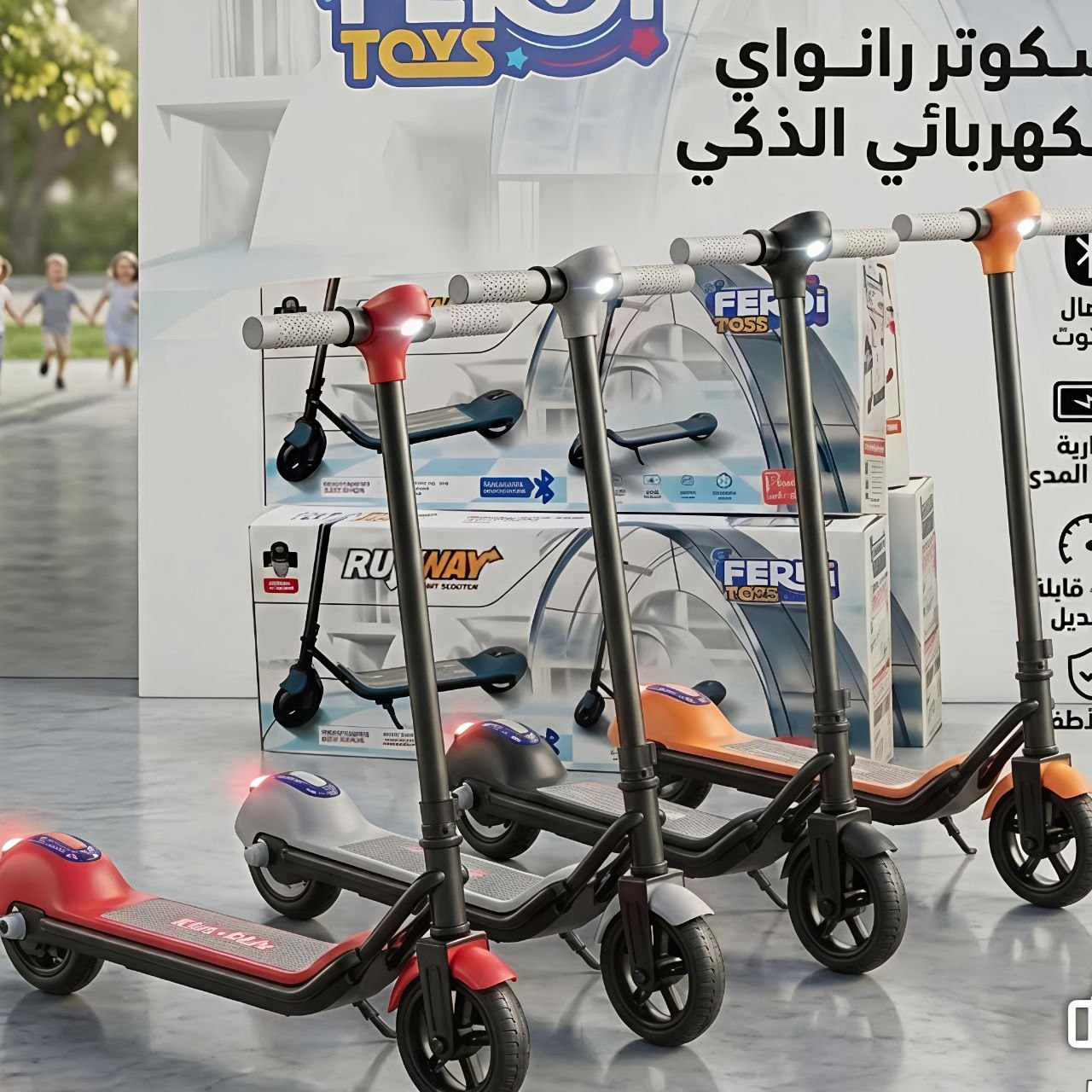 ⚡ السكوتر الكهربائي الذكي للأطفال | LED + Bluetooth