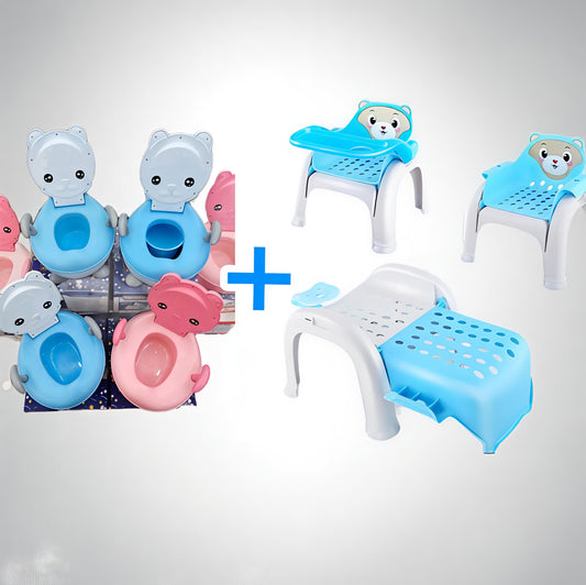 كل ما يحتاجه طفلك في مرحلة التعلّم: كرسي 2 في 1 + مرحاض أطفال